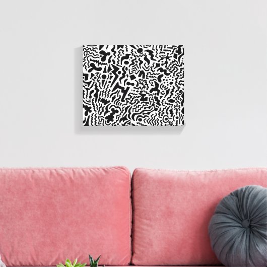 Doodle Art Stretched Canvas (Insitu (Woonkamer))
