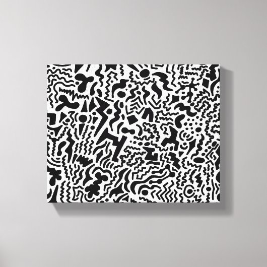 Doodle Art Stretched Canvas (Voorkant)