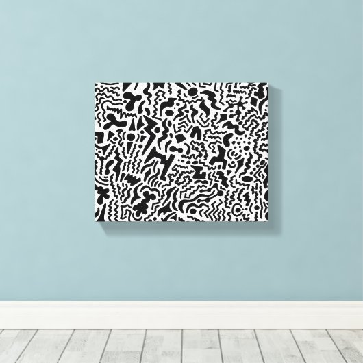 Doodle Art Stretched Canvas Afdruk (Insitu (Houten vloer))