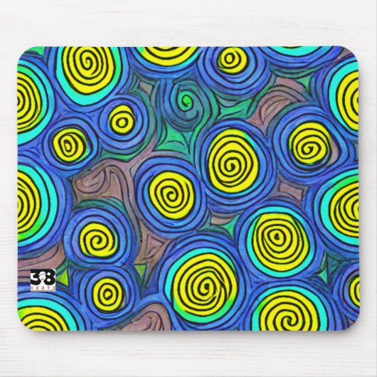 Doodle Art Swirls Muismat (Voorkant)