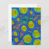 Doodle Art Swirls Notitiekaartje (Voorkant / Achterkant)