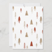 Doodle Art Trees kerstfoto Greeting Kaart (Achterkant)