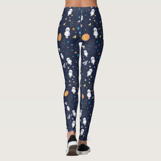 Doodle Astronaut Leggings (Achterkant)