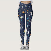 Doodle Astronaut Leggings (Voorkant)