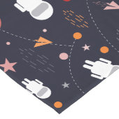 Doodle Astronaut Patroon Lange Tafelloper (Hoek)