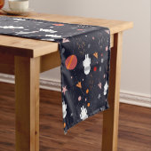 Doodle Astronaut Patroon Lange Tafelloper (Voorbeeld)