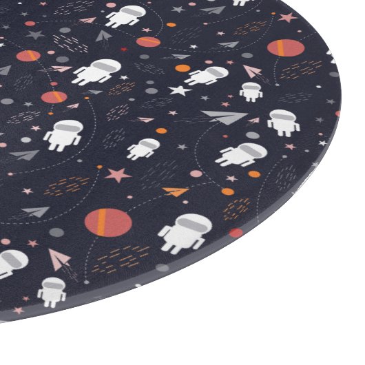 Doodle Astronaut Patroon Snijplank (Hoek)