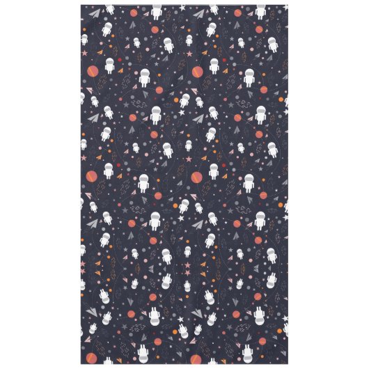 Doodle Astronaut Patroon Tafelkleed (Voorkant)