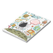 Doodle Astronaut Space Drawing Notitieblok (Linkerzijde)