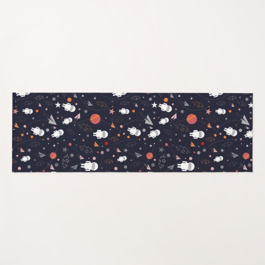 Doodle astronauten yogamat (Voorkant (horizontaal))