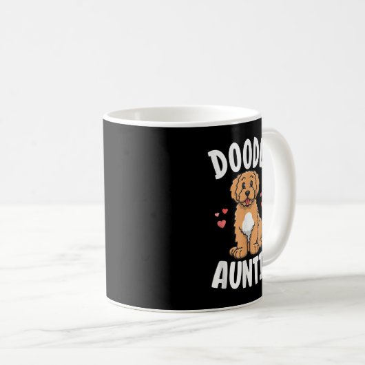Doodle Auntie Goldendole Women Kawaii Dog tante Koffiemok (Voorkant rechts)