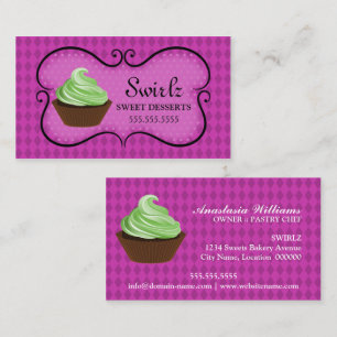 Doodle Banner Cupcake Banketbakkerij Visitekaartje