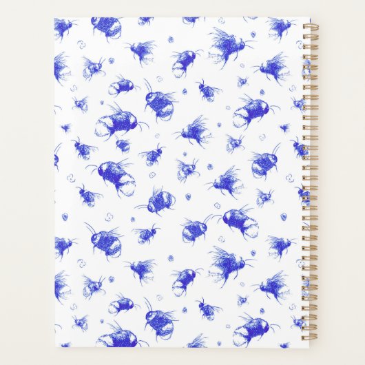 Doodle Bee Planner – gepersonaliseerd kerstcadeau (Achterkant)