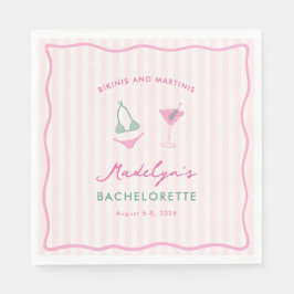Doodle Bikinis En Martinis Bachelorette Feest Servet
