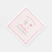 Doodle Bikinis En Martinis Bachelorette Feest Servet (Hoek)