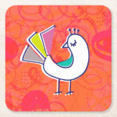 Doodle Bird Kartonnen Onderzetters (Voorkant)