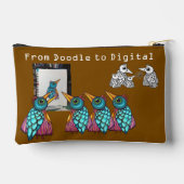 Doodle Bird naar Digital Bird Accessoire Pouch Etui (Achterkant)
