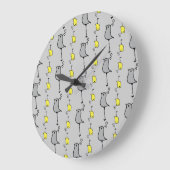 Doodle Birds, Grey and Yellow Grote Klok (Hoek)