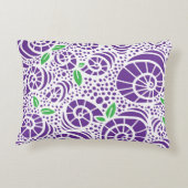 Doodle bladeren en abstracte slak krullen accent kussen (Achterkant)