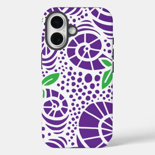 Doodle bladeren en abstracte slak krullen Case-Mate iPhone case (Achterkant)