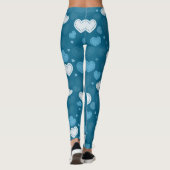 Doodle Blauwe Harten Leggings (Achterkant)