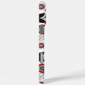 Doodle bloemen en bladeren in rood en zwart Case-Mate iPhone case (Achterkant / Rechts)