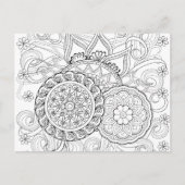 Doodle bloemen en mandala's briefkaart (Voorkant)