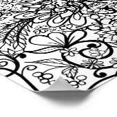 Doodle Bloemen Mooie kleur Me Poster (Hoek)