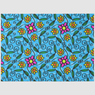 doodle bloemen tissuepapier