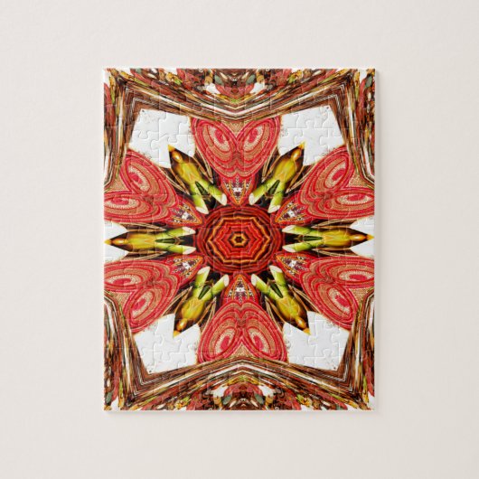 Doodle Bloemige Kunstprint Legpuzzel (Verticaal)