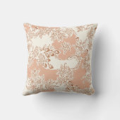 Doodle bloemkussen met kleurblokkering kussen (Achterkant)