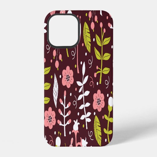 Doodle Bloemmotief Naadloos Patroon iPhone Hoesje (Achterkant)