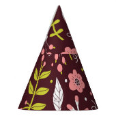  Doodle bloemnaadloos patroon Feesthoedjes (Links)