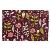  Doodle bloemnaadloos patroon Kussensloop (Achterkant)