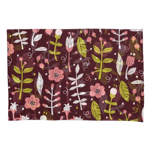  Doodle bloemnaadloos patroon Kussensloop (Voorkant)