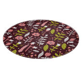  Doodle bloemnaadloos patroon Snijplank (Hoek)