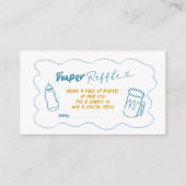 Doodle Blue Boy Baby is het brouwen van luier Raff Informatiekaartje (Voorkant)
