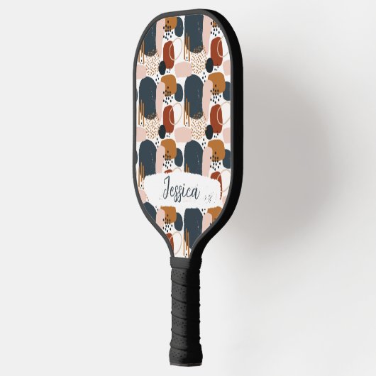 Doodle Boho Pattern Custom Inital Pickleball Paddle (Links)