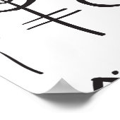 Doodle boho schetspatroon poster (Hoek)