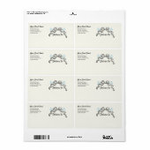 Doodle Boog en Bloemen Zakelijke Verzending Label (Full Sheet)