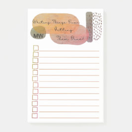 Doodle Boxes Abstracte vormen Monogram te doen lij Post-it® Notes