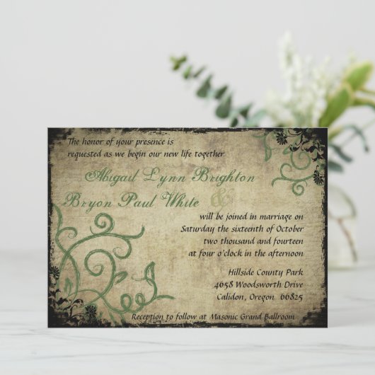  Doodle bruiloft uitnodiging (Staand voorkant)