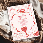 Doodle Brunch Bow Bow Baby shower Kaart