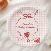 Doodle Brunch Bow Bow Baby shower Papieren Bordje