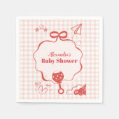 Doodle Brunch Bow Bow Baby shower Servet (Voorkant)