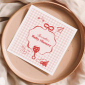 Doodle Brunch Bow Bow Baby shower Servet