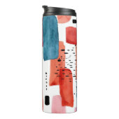 Doodle Brush: Oranje blauw Thermosbeker (Geroteerd rechts)