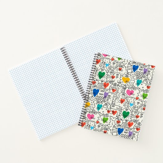 Doodle Buddies & Hearts Notitieboek (Binnen)