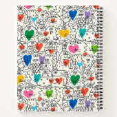 Doodle Buddies & Hearts Notitieboek (Achterkant)