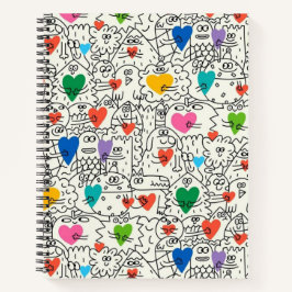 Doodle Buddies & Hearts Notitieboek